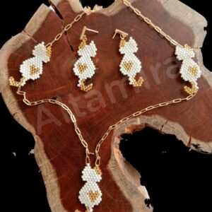 Juego de Aretes y collar gato